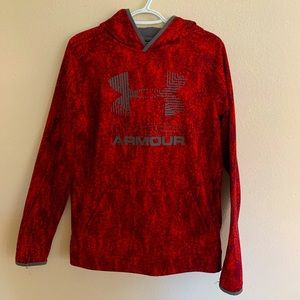 Digital red under armour cold gear hoodie